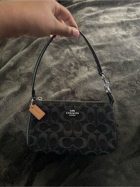 Coach Black denim nolita bag
